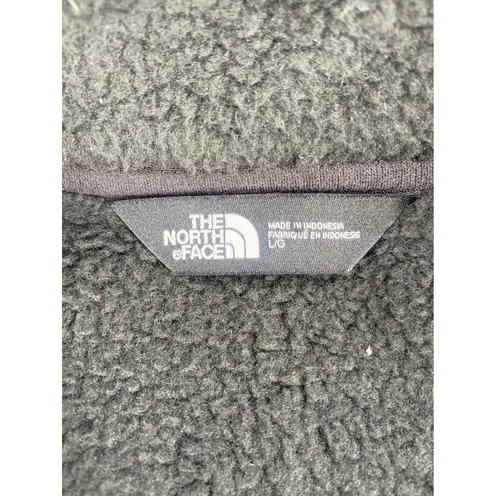 The North Face Sweater Fleece Jacket Mens Large Black Full Zip Gym Logo